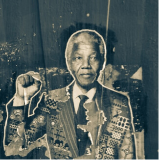 Stret art portrait de Nelson Mandela